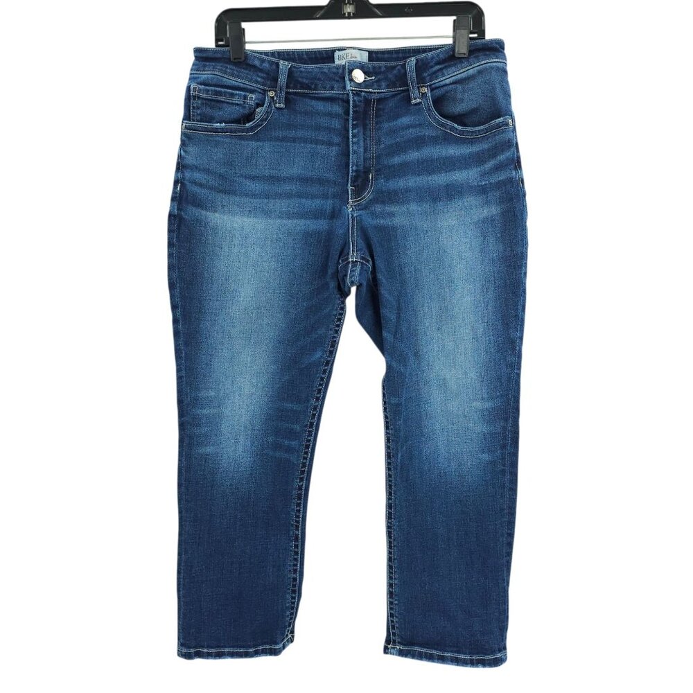 Buckle BKE Gabby Jeans Cropped Capri Size 31 High Rise Stretch Dark Wash Denim
